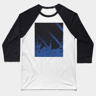 Night Blue Cityscape through Window Baseball T-Shirt